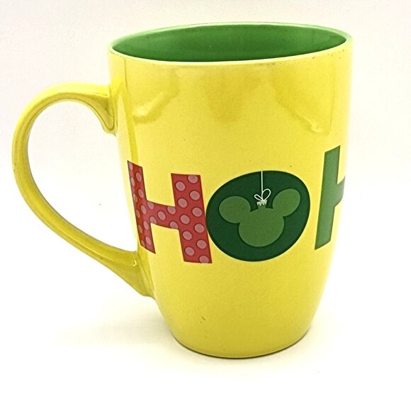 Disney Mickey Mouse Christmas Holiday Coffee Cup Mug HO HO HO Bright Colors 12oz - Picture 3 of 8